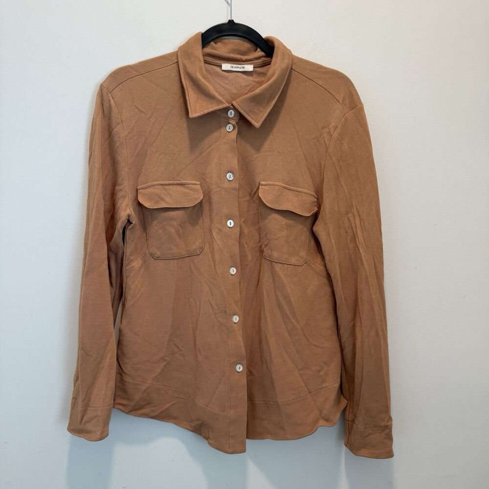 DEVERNOIS women's long-sleeve utility button-up shirt Size 40